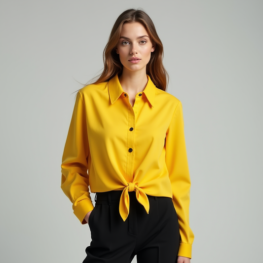 Camisa Nudo Luz Ámbar